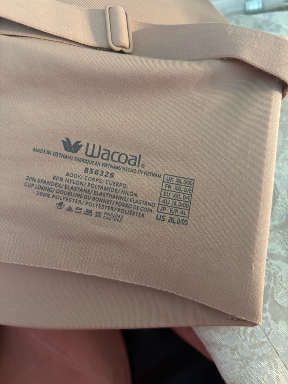 NWT Wacoal seamless wire free bra. 2xl.  Tan - Picture 4 of 5